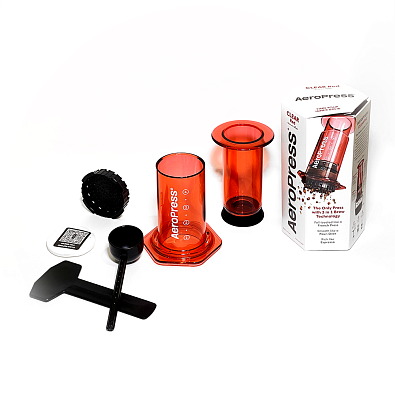 Кофеварка ручная AeroPress Clear Red